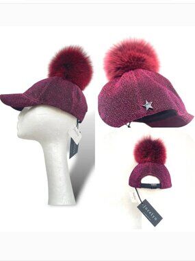 NWT Jocelyn Red Fox Bon Bon Lurex Hat/Baseball Hat Jach -25 hat $150